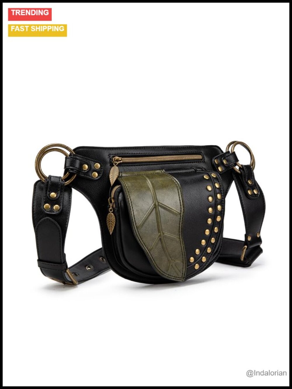 PU Leather Crossbody Waist Bag Slim Lightweight Adjustable Strap Belt Bag